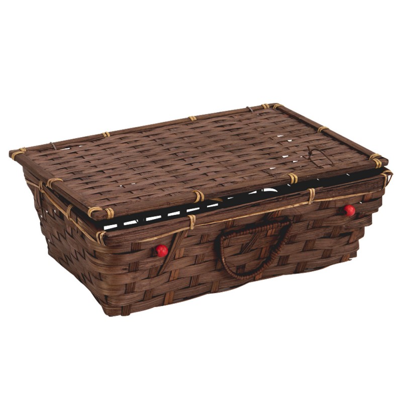 Valise bambou couleur chocolat