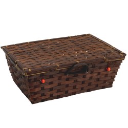 Valise bambou couleur chocolat