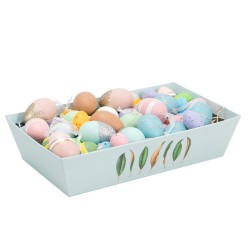 Corbeille en carton FSC avec motif feuilles