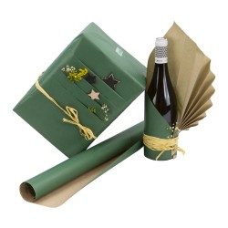 Papier cadeau kraft vert 79x5000