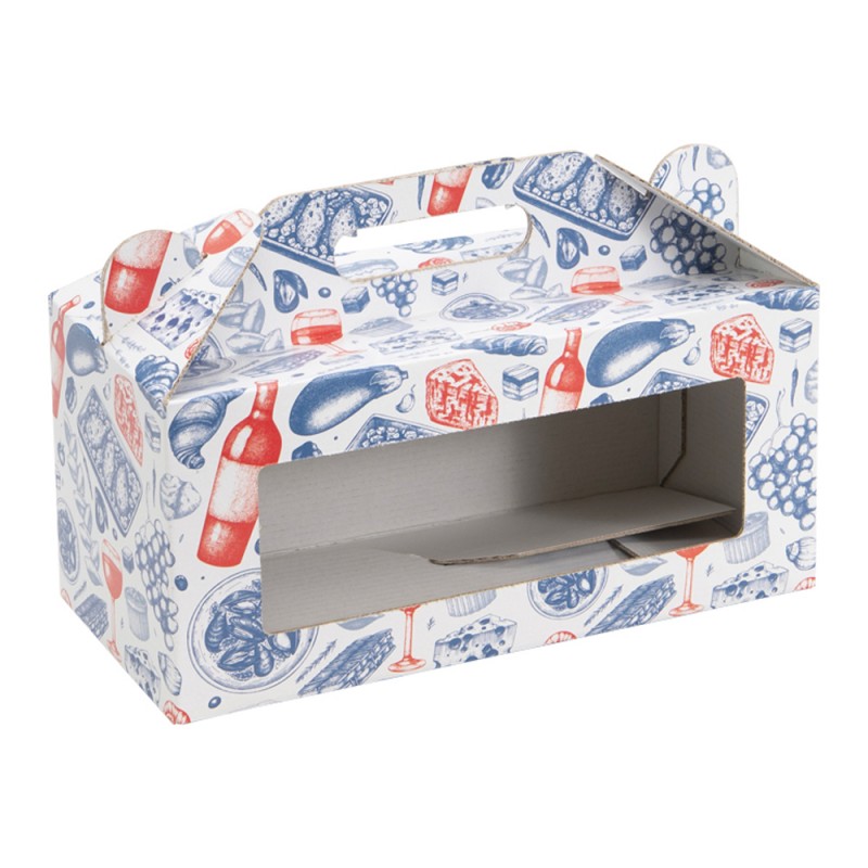 Box rectangulaire carton Degustez 32x15x15