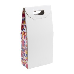 Porte bouteille rectangulaire carton Escapade 18x9x38