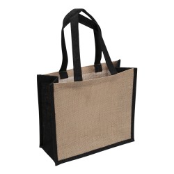 Sac jute naturel et noir