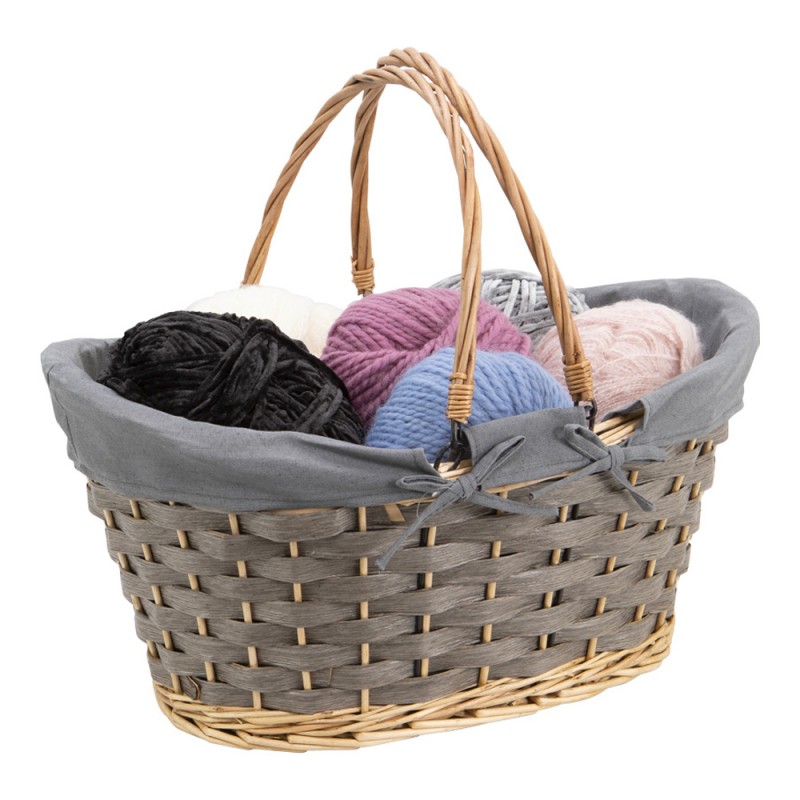Petit Panier En Osier Pour Cérémonie – Mariage – Fille D'honneur – Fleurs Roses