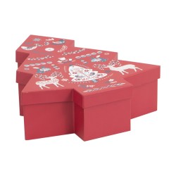 Coffret sapin noel  carton Scandinave 30,2x25,8x8