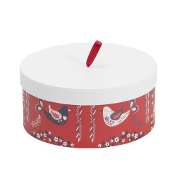 Boite a chapeau ronde carton Scandinave diametre 16x7,5