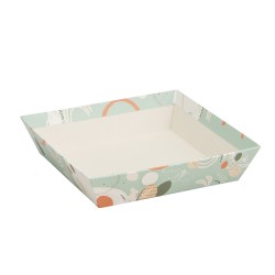 Corbeille carton carree Spring 22x22x5