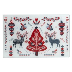 Planche a decouper en verre deco Noel scandinave