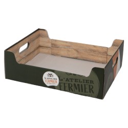 Cagette en carton vert Terroir