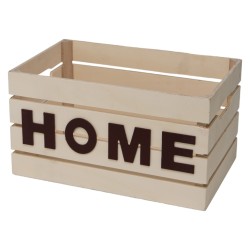 Caisse en bois naturel deco marron home