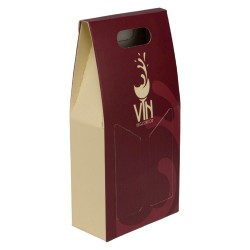 Etui en carton FSC pour 2 Bouteilles VIN DEGUSTATION