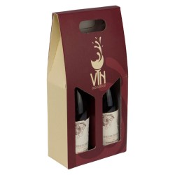 Etui en carton FSC pour 2 Bouteilles VIN DEGUSTATION