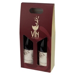 Etui en carton FSC pour 2 Bouteilles VIN DEGUSTATION