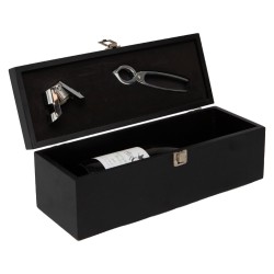 Coffret en bois pour champagne avec ses accessoires