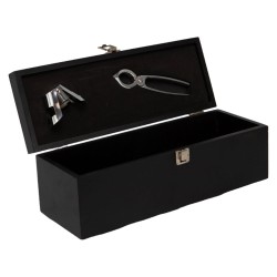 Coffret en bois pour champagne avec ses accessoires