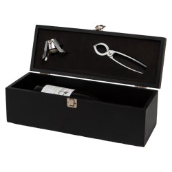 Coffret en bois pour champagne avec ses accessoires