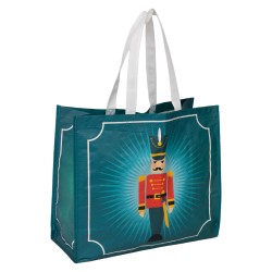 Cabas bleu motif casse-noisette 33L