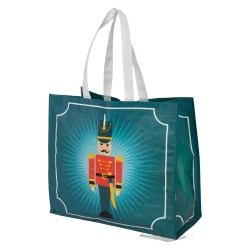 Cabas bleu motif casse-noisette 33L