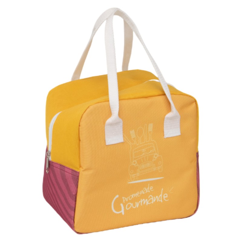 Sac isotherme 600D jaune Promenade gourmande 6L