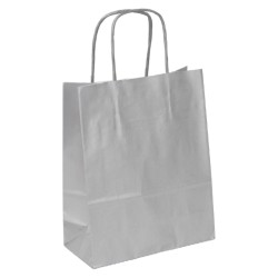 Sac papier kraft argent 18x8x22