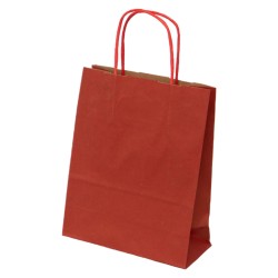 Sac papier kraft bordeaux 18x8x22