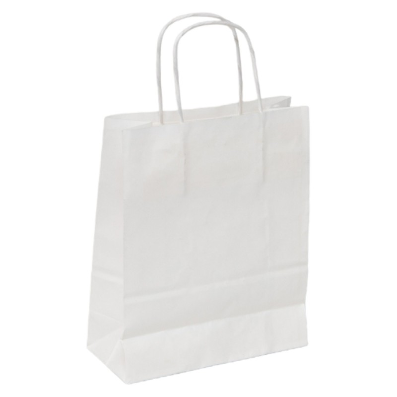 Sac papier kraft blanc 18x8x22