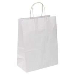 Sac papier kraft blanc 23x12x30