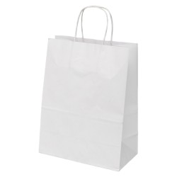 Sac papier kraft blanc 23x12x30