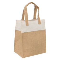 Sac en jute naturel et blanc