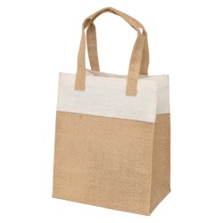 Sac en jute naturel et blanc