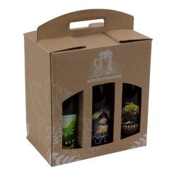 Coffret carton kraft pour 6 bieres type STEINIE