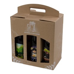 Coffret carton kraft pour 6 bieres type STEINIE