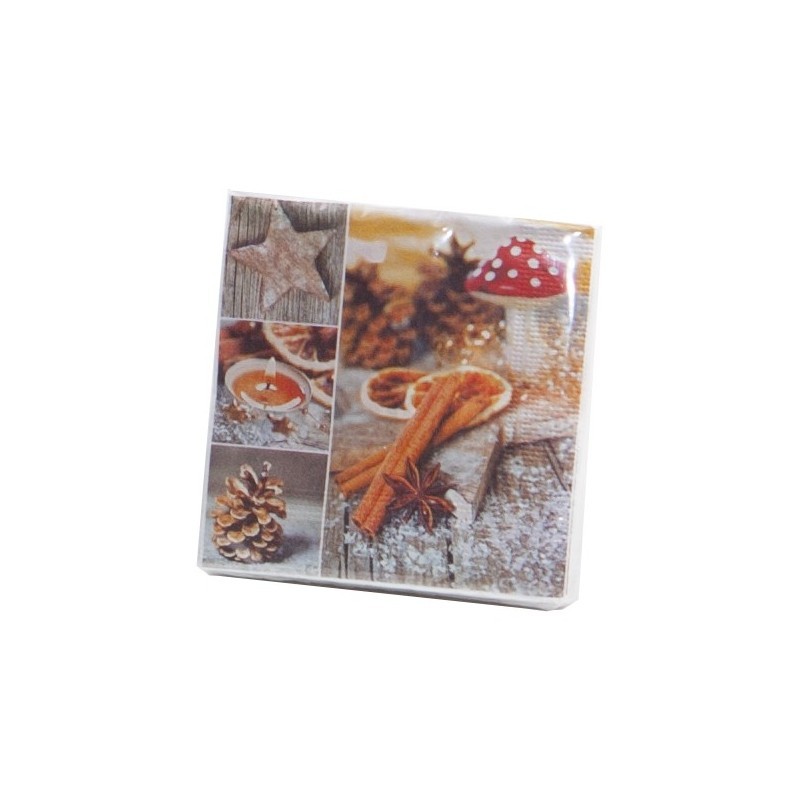 9093_01.jpg Lot de 20 serviettes en papier deco Noel epices