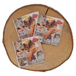 Lot de 20 serviettes en papier deco Noel epices