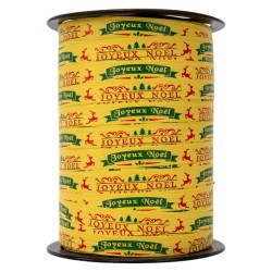Bobine bolduc kraft Joyeux Noel