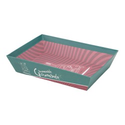 Corbeille carton FSC vert 'Promenade gourmande'