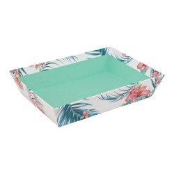 Corbeille en carton FSC motif tropical