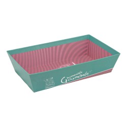 Corbeille carton FSC vert 'Promenade gourmande'