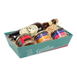 Corbeille carton FSC vert 'Promenade gourmande'