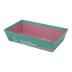 Corbeille carton FSC vert 'Promenade gourmande'