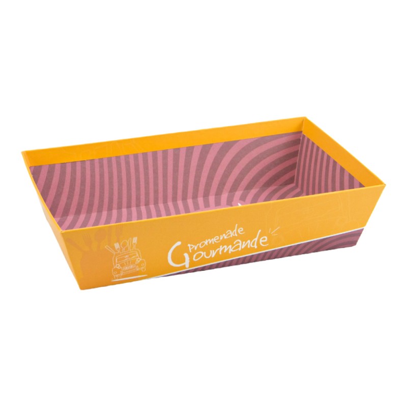 Corbeille carton FSC jaune 'Promenade gourmande'