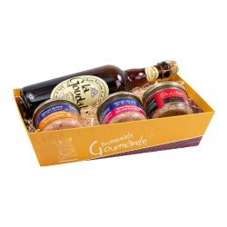 Corbeille carton FSC jaune 'Promenade gourmande'