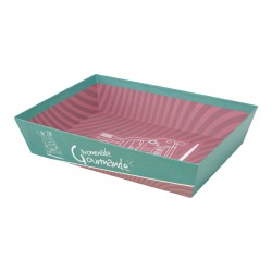 Corbeille carton FSC vert 'Promenade gourmande'