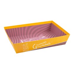 Corbeille carton FSC jaune 'Promenade gourmande'