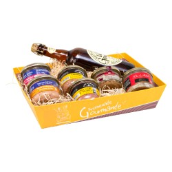 Corbeille carton FSC jaune 'Promenade gourmande'