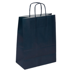 Sac Papier Kraft Rectangulaire Bleu Marine 34x14x39,5 cm