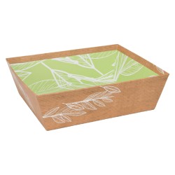 Corbeille carton motif kraft naturel resitant au froid