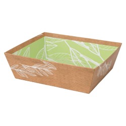 Corbeille carton motif kraft naturel resitant au froid