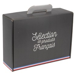 Valisette carton gris FSC produits francais