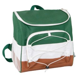 Sac a dos isotherme 600D vert/blanc/marron15L